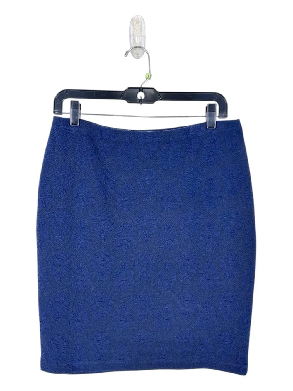 J.McLaughlin Navy Blue Embossed Skirt Size Medium‎